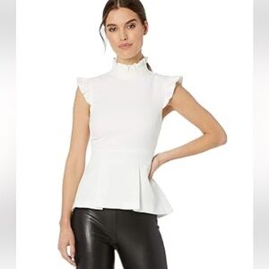 Ted Baker Bubbl Ruffle Detail Peplum top size 1 EUC
